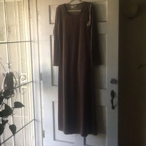 Stretch velvet long dress